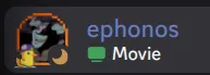 Discrakt entry in the Discord member list